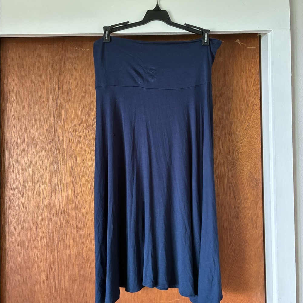 Mahina Deep Blue A-Line Skirt